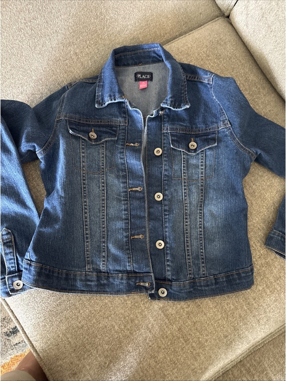 Children's Place Girls Denim Jean Jacket Size 14 XL